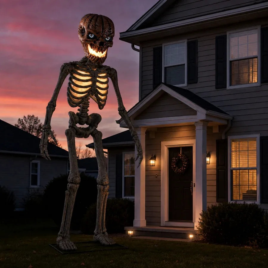 Pierhead Inferno Pumpkin Skeleton – 12 ft, photo 2